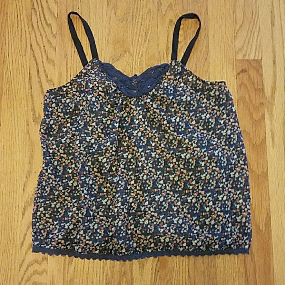 Mudd semi sheer floral blouse